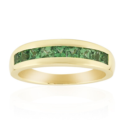 Anello in oro con Tsavorite AAA del Kenia