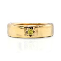 Anello in argento con Diamante Giallo I2