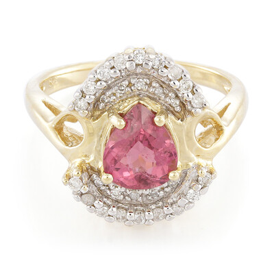 Anello in oro con Tormalina Rosa Cuprian
