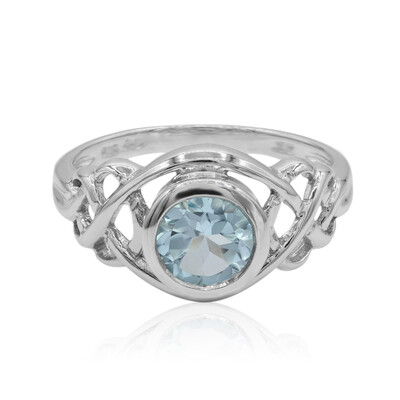 Anello in argento con Topazio Blu Cielo