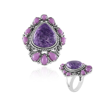 Anello in argento con Charoite (Desert Chic)