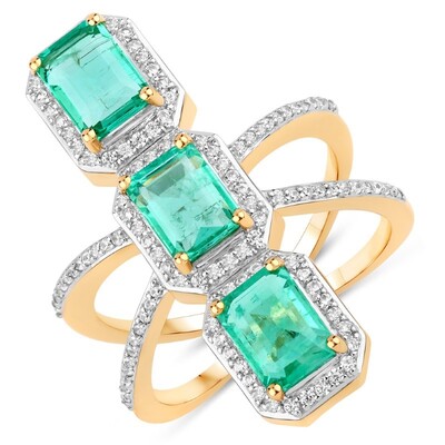 Anello in oro con Smeraldo Etiope (SUHANA)