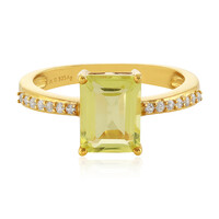 Anello in argento con Quarzo Limone