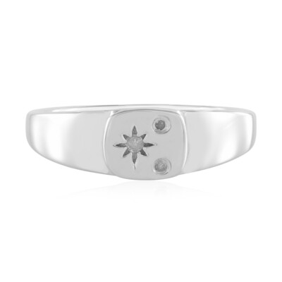 Anello in argento con Diamante I2 (I)