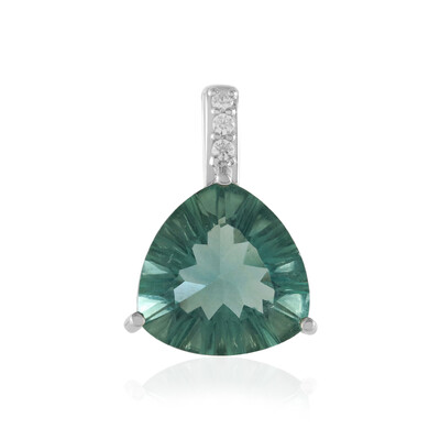 Ciondolo in argento con Fluorite Verde