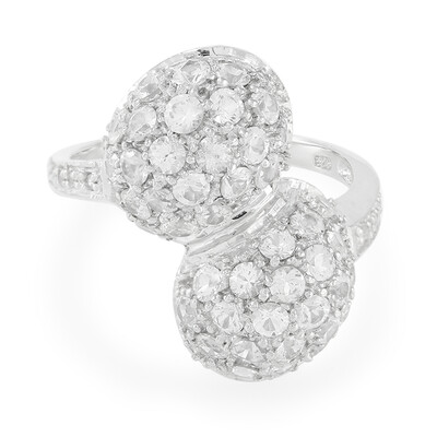 Anello in argento con Zaffiri Bianchi