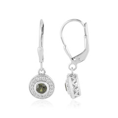 Orecchini in argento con Zircone Ceylon Verde