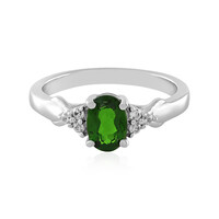 Anello in argento con Diopside Russo