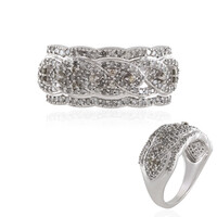 Anello in argento con Diamante Champagne I3