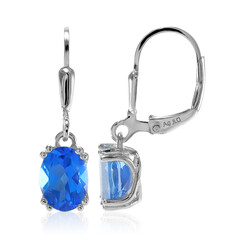 Orecchini in argento con Topazio Blu Indaco