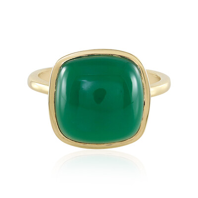 Anello in argento con Onice Verde
