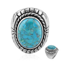 Anello in argento con Turchese Kingman Mohave Blu (Art of Nature)