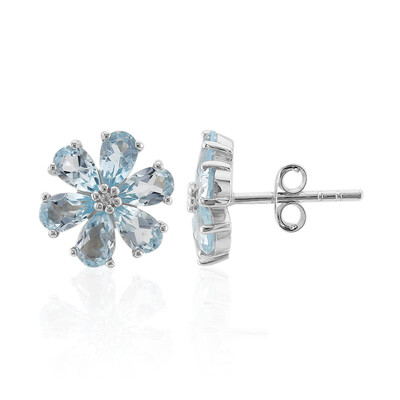 Orecchini in argento con Topazio Blu Cielo