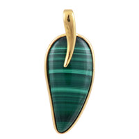 Ciondolo in argento con Malachite