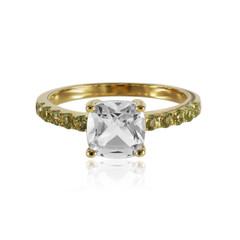Anello in argento con Topazio Bianco