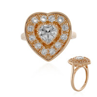 Anello in argento con Topazio Bianco