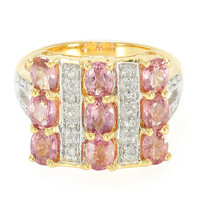 Anello in oro con Zaffiro Padparadscha (non riscaldato) (AMAYANI)