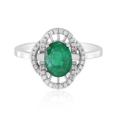 Anello in oro con Smeraldo Zambia