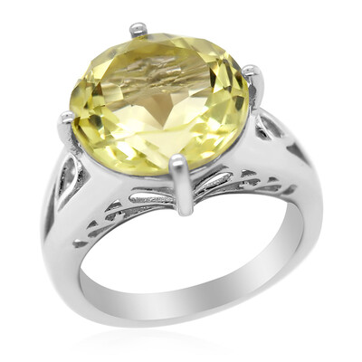 Anello in argento con Quarzo Ouro Verde