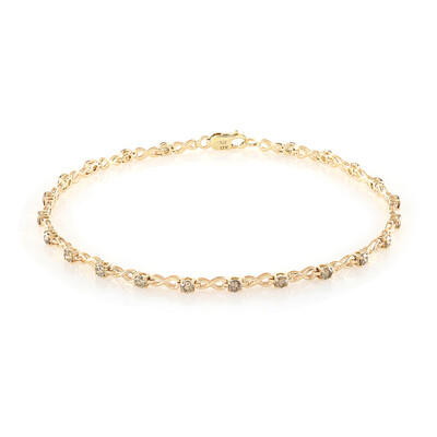 Bracciale in oro con Diamante Cioccolato I1
