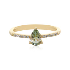 Anello in oro con Pietra del Sole dell'Oregon
