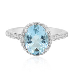 Anello in argento con Topazio Blu Cielo