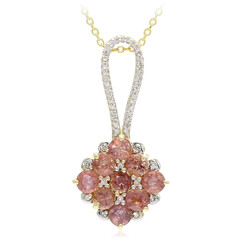 Collana in oro con Zaffiro Padparadscha (non riscaldato) (AMAYANI)
