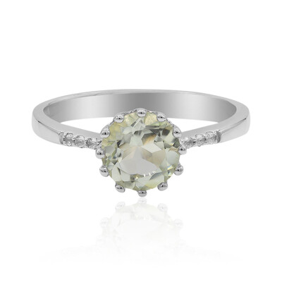 Anello in argento con Ametista Verde