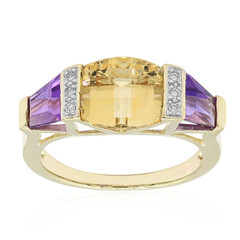 Anello in oro con Citrino