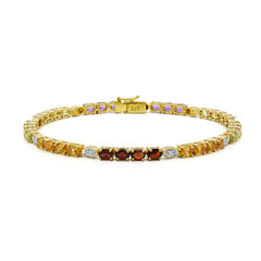 Bracciale in argento con Granato Mozambico