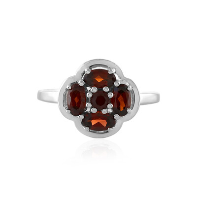 Anello in argento con Granato Mozambico