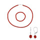 Parure in argento con Onice Rossa