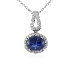 Collana in argento con Zaffiro Stellato Blu