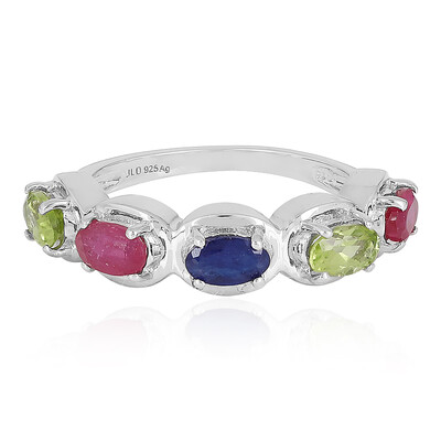 Anello in argento con Zaffiro Blu del Madagascar