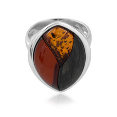 Anello in argento con Ambra Baltica