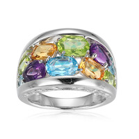 Anello in argento con Ametista Zambiana