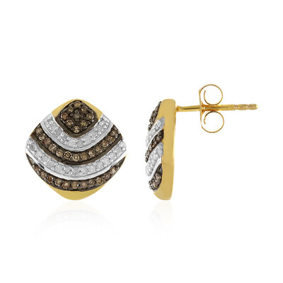 Orecchini in argento con Diamante Champagne I4