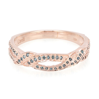 Anello placcato in oro con Diamante Fancy