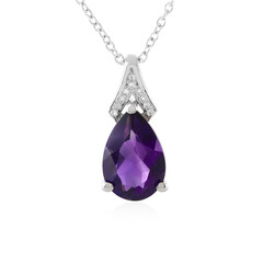 Collana in argento con Ametista Zambiana