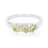 Anello placcato in platino con Tormalina Cuprian