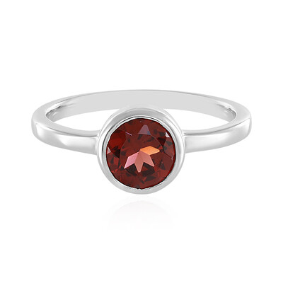 Anello in argento con Granato Mozambico