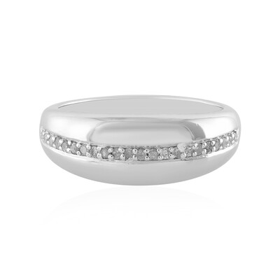 Anello in argento con Diamante I4 (J)