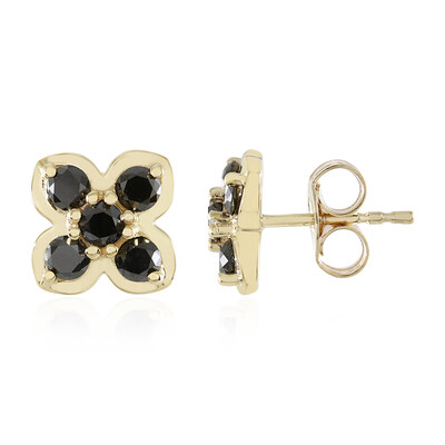 Orecchini in oro con Diamante Nero