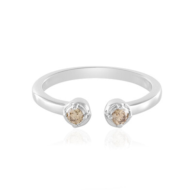 Anello in argento con Diamante Champagne I3