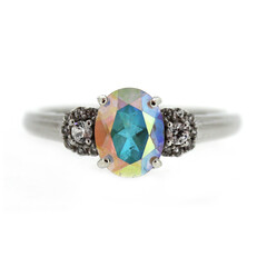 Anello in argento con Topazio Moonlight