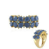 Anello in argento con Opale Blu