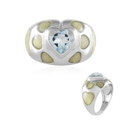 Anello in argento con Topazio Blu Cielo (Adela Silber)
