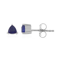 Orecchini in argento con Zaffiro Blu del Madagascar