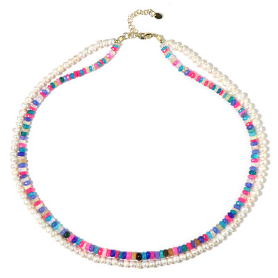 Collana in argento con Opale dell'Etiopia