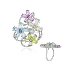 Anello in argento con Ametista Verde
